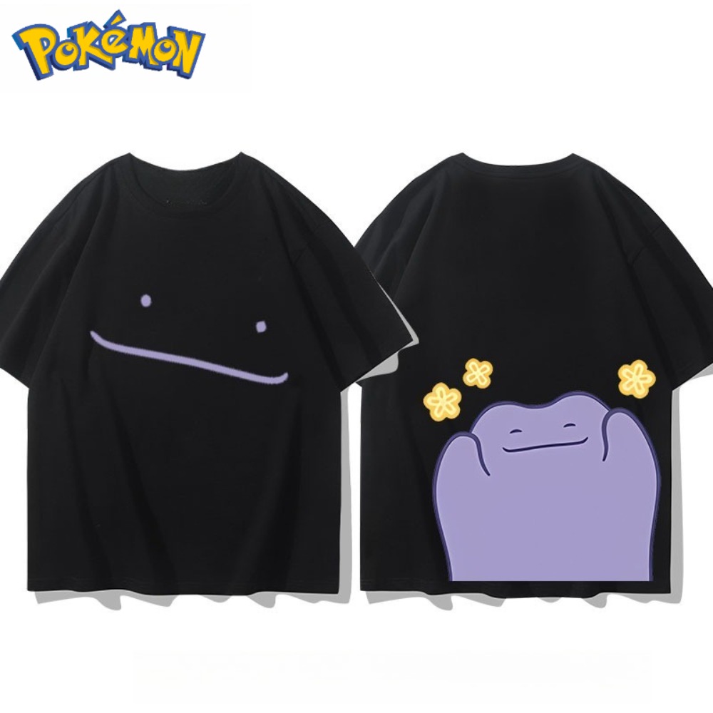 Anime Merchandise Store In Japan - Pokémon Ditto Voor- en Achterbedrukt T-shirt